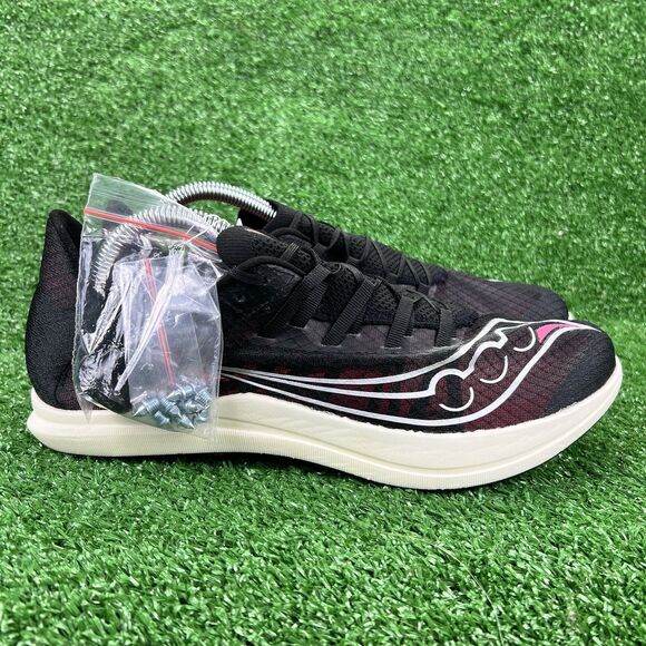 Saucony Terminal VT Cleats Women's 11 Black Vizi Distance Track Spikes S19101-85 - Picture 3 of 17